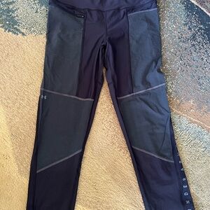 Under Armour Black and Dark Gray Leggings